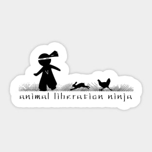 Animal liberation Ninja Sticker